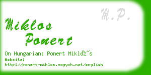 miklos ponert business card